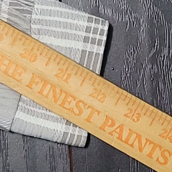 Vtg Clio Blouse Womens M Gray White Plaid Flowy Boho 4 Button Tunic 90s … - Picture 12 of 16